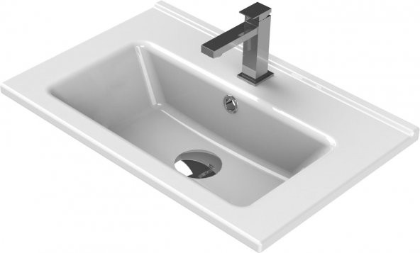 Turkuaz Cerastyle Arte Etajer Uyumlu Mini Lavabo 55 36,5 cm - 2