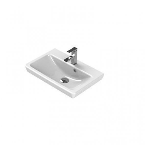 Turkuaz Cerastyle Porto Etajer Uyumlu Lavabo 55x38 cm - 2