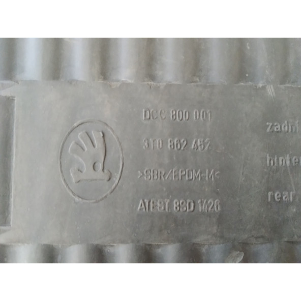 SKODA SUPER B PASPAS ARKA SAĞ gerçek 1.kalite (SUPER B iç paspas) araç içi paspas - 3