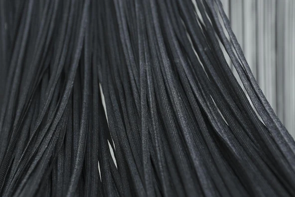 İP PERDE KOYU ANTRASİT RENK 300 x 280 CM - Resim 6