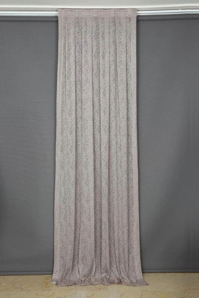 MİKRO MODEL KUM BEJİ RENK TEK KANAT Pileli Fon Perde 75*260 cm - Resim 2