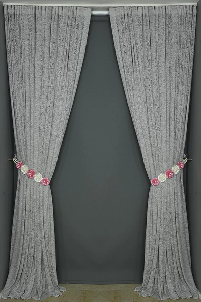 MİKRO MODEL GRİ RENK TEK KANAT Hazır dikilmiş Pileli Fon Perde 300*260 cm - Resim 7