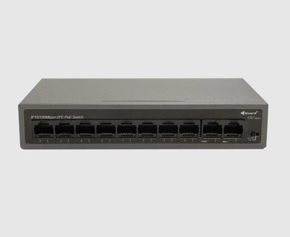 VGuard VG-SW1008P-60 8 Port PoE 2 Port Uplink Yönetilemeyen Switch
