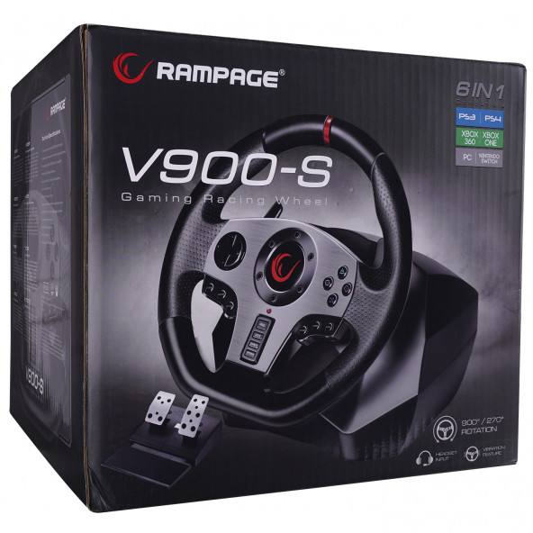 Rampage V900-S Ps3/Ps4/Pc/Xboxone/Xbox360 Swıtch 6 İn 1 Pedallı Gaming Oyuncu Direksiyonu - 5