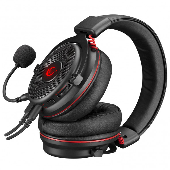 Rampage Rm-K60 Drop Plus Siyah All In One Usb Typ-C Ve 3.5Mm Çıkışlı 7.1 Surround Gaming Oyuncu Mikrofonlu - 4