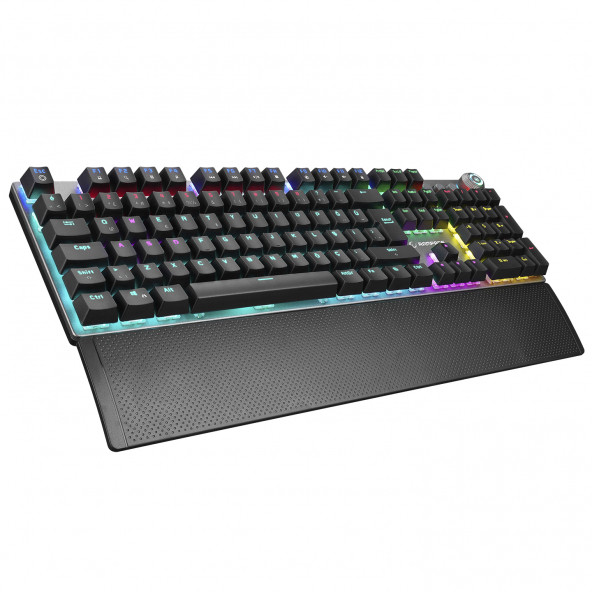 Rampage KB-R28 BLADE PLUS Siyah/Gümüş Gökkuşağı Aydınlatmalı Tam Türkçe Red Switch Mekanik Gaming Klavye