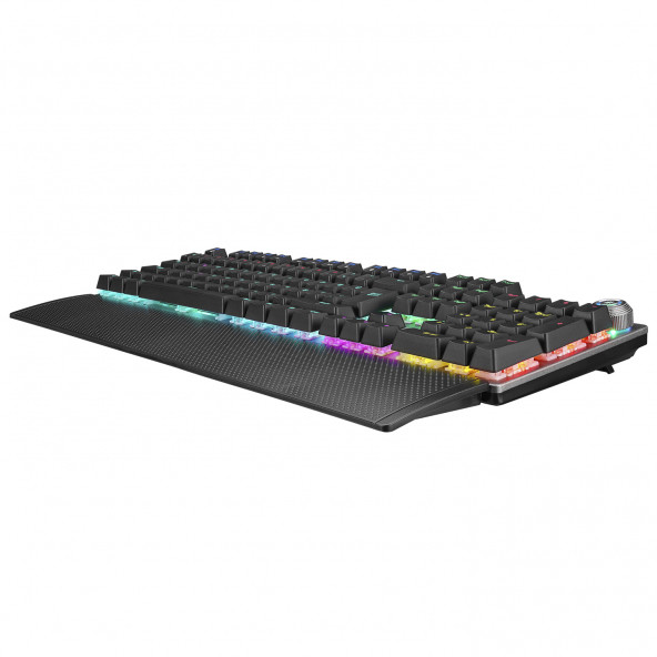 Rampage KB-R28 BLADE PLUS Siyah/Gümüş Gökkuşağı Aydınlatmalı Tam Türkçe Red Switch Mekanik Gaming Klavye - 5