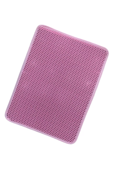60x42 Cm Elekli Kedi Tuvalet Önü Paspası Kedi Paspası PEMBE - 2