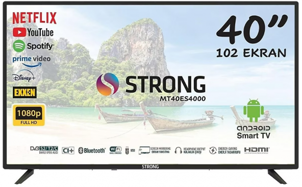 Strong MT40ES4000 Full HD 40" 102 Ekran Uydu Alıcılı Android Smart LED TV