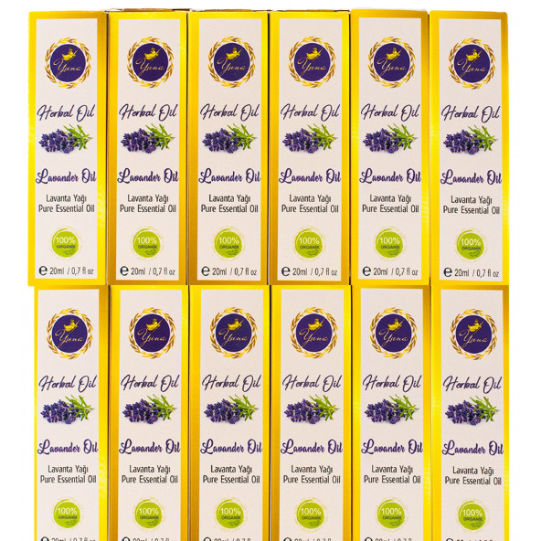 Bitkisel Saf Esansiyel Lavanta Yağı 20 cc 12 lı