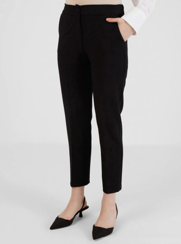 Loren Dar Paça Siyah Renk Pantolon M28116 - 2