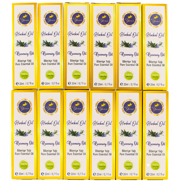 Bitkisel Saf Esansiyel Biberiye Yağı 20 cc 12 li