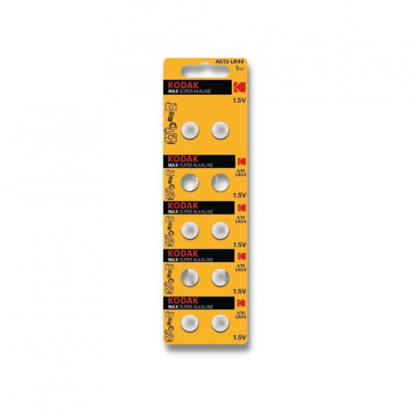 Oyuncak Ve Saat Pili Ag13 Lr44 1.5v Kodak Alkalin Oyuncak Saat Pili 10 Lu 1 Paket - 2