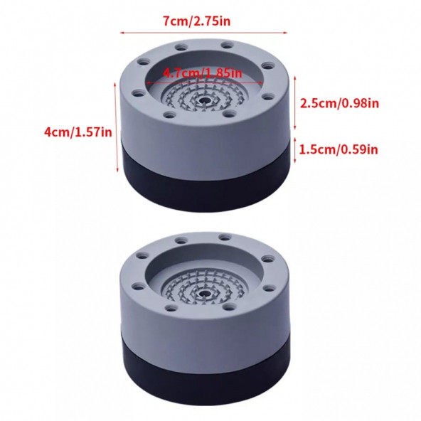 TİNEKE Robot Süpürge Mobilya ve dolap yükseltici ayak Kaydırmaz ve 8.5 cm yükseltici 4 lü set - 2