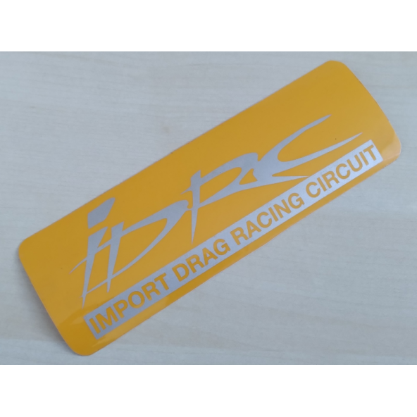 IDRC STİCKER Sarı 19,5x6,5cm SPORT ARMA - SPORT LOGO - IDRC ETİKETİ - IDRC ÇIKARTMASI