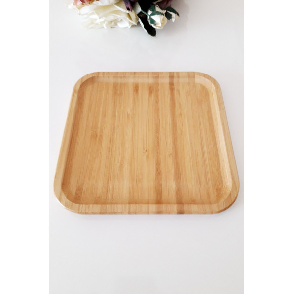 bambu lux kare pasta servis sunum 20 cm