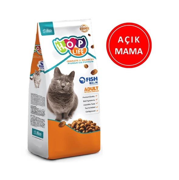 Hop Life Balıklı Yetişkin Kedi Maması 1 Kg AÇIK ürün görseli 1