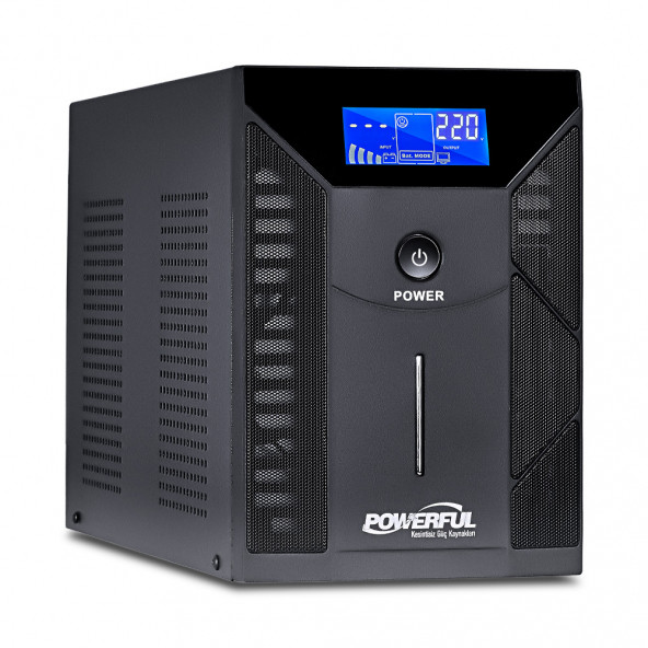 POWERFUL PLD-3000 3000VA UPS LCD PANEL LINE INTERACTIVE KESİNTİSİZ GÜÇ KAYNAĞI GAMING UPS