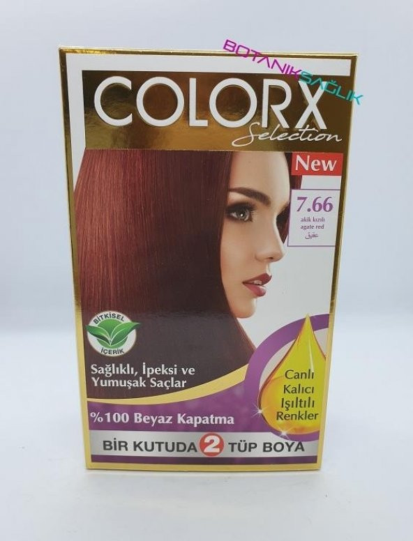 Colorx Saç Boyası İkili Set - 7.66 AKİK KIZIL