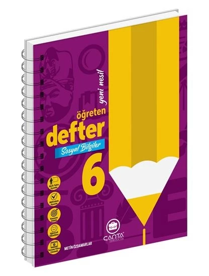 Çanta Yayınları 6.Sınıf Sosyal Bilgiler Okula Yardımcı Öğreten Defter