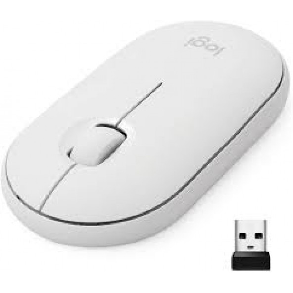 Logitech M350 Pebble Sessiz Kablosuz Kompakt Mouse - Beyaz - 1