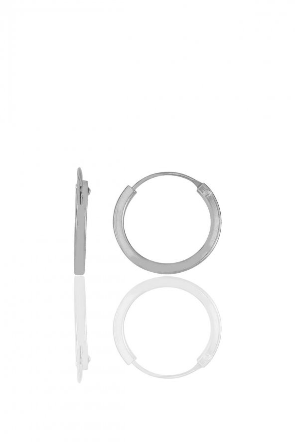 Gümüş  14 mm halka küpe