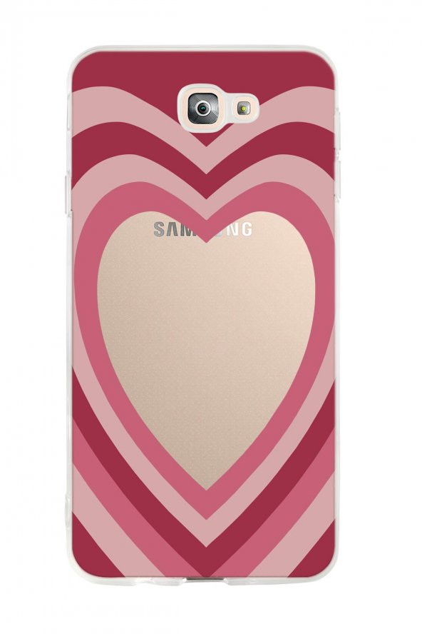 Samsung J7 Prime Kalp Desenli Şeffaf Kılıf