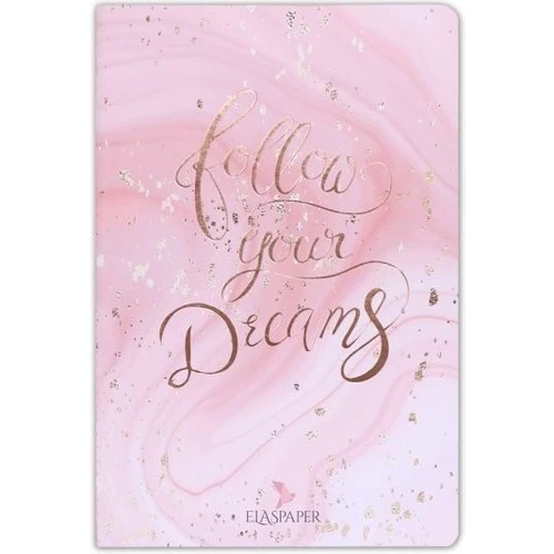 Marble Pembe Follow Your Dreams Defter