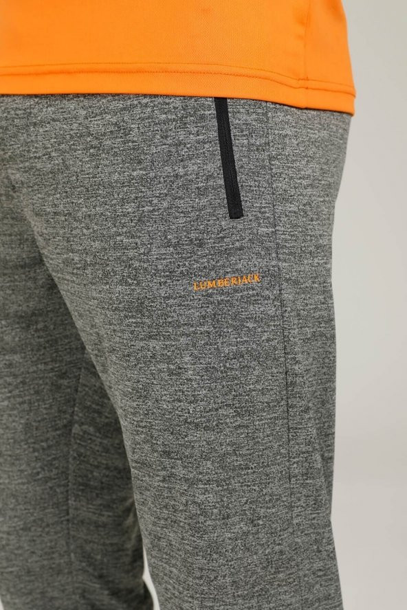 Lumberjack M-12122 Averil Tek Alt Grı Melanj Erkek Eşofman Altı - 4