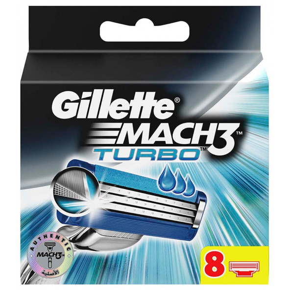 Gillette Mach3 Turbo 8'li Yedek Tıraş Bıçağı