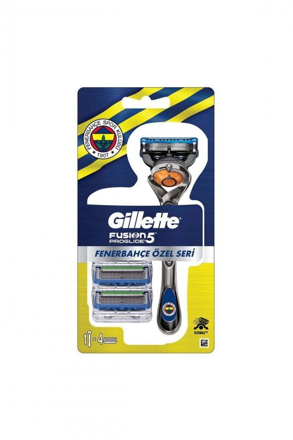 Gillette Fusion 5 Proglide Tıraş Makinesi + 4lü Yedek Başlık Fenerbahçe Özel Seri - 2