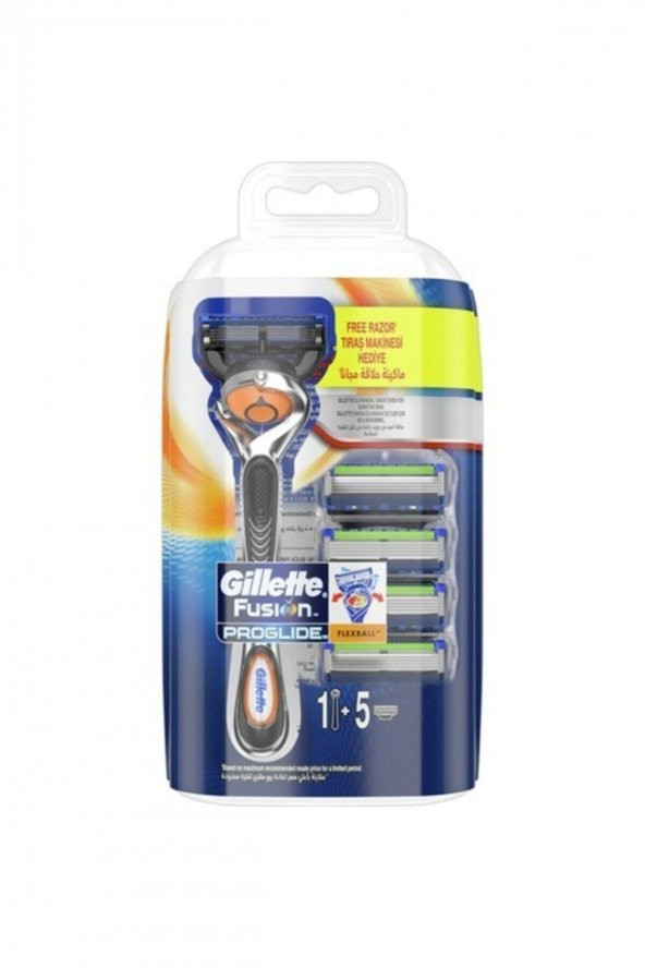 Gillette Fusion5 Flexball Proglide Tıraş Makinesi + 5 Yedek Tıraş Bıçağı - 2