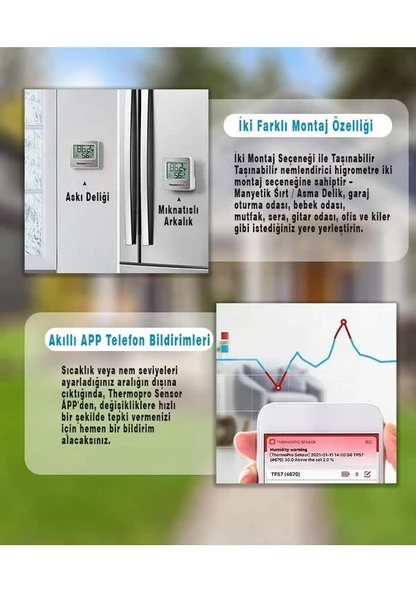 Cosmostech Thermo TP-07C  Kablosuz Profesyonel Gıda Pişirme Termometresi - Resim 3