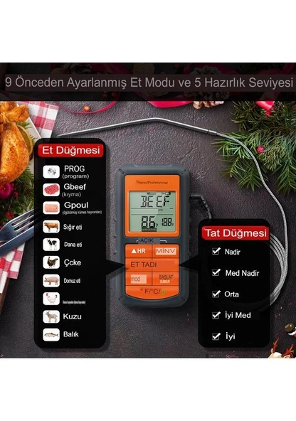 Cosmostech Thermo TP-06B Dijital Et Termometresi - 7