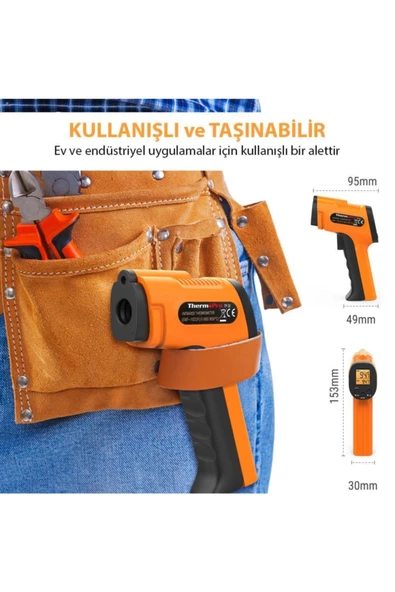 Cosmostech Thermo TP-30 Dijital Kızılötesi Termometre Tabancası - 7
