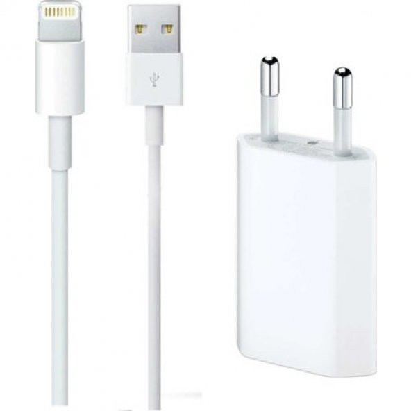 Day Orjinal Apple iPhone XS USB 5W Şarj Cihaz MD813ZM-A + MD818ZM-A Kablo Dahil - 2