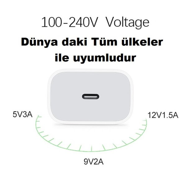 Day Orjinal Apple Watch Series 3 18W Hızlı Şarj Aleti Seti USB-C (KABLOSUZ) - 3