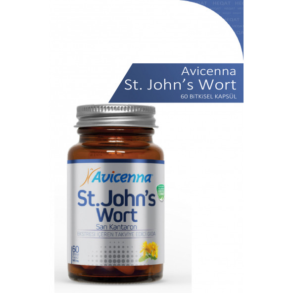 Avicenna - St. JOHN'S Wort - Sarı Kantaron İçeren Gıda Takviyesi - 60 Bitkisel Kapsül-