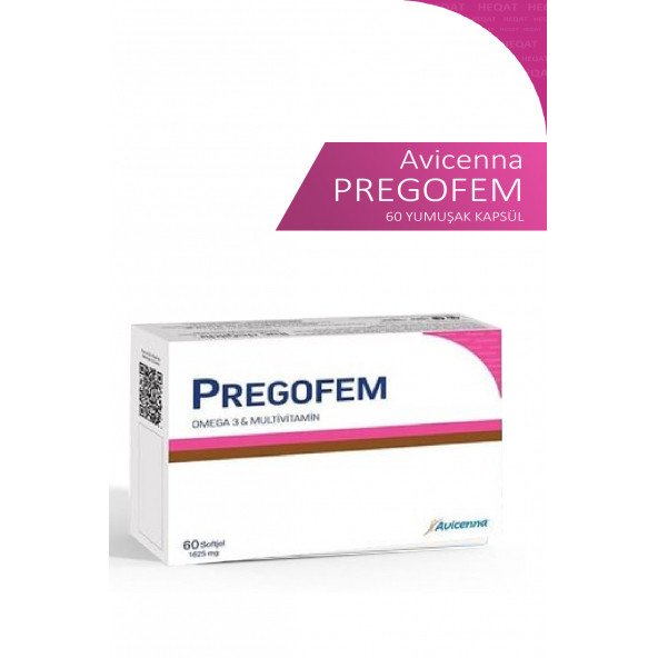 Avicenna - Pregofem - Omega 3 & Multivitamin İçeren Takviye Edici Gıda - 60 Softgel Kapsül