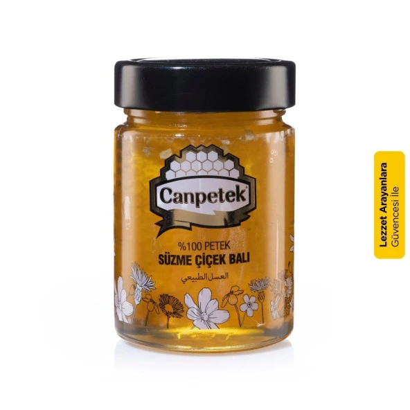 Canpetek Petekli Süzme Çiçek Balı 460gr