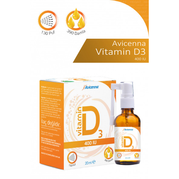 Avicenna - Vitamin D3 - 400 IU - 20 Ml