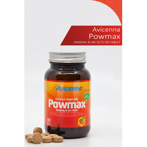 Avicenna - Powmax Ginseng& Arı Sütü İçeren Takviye Edici Gıda - 90 Tablet