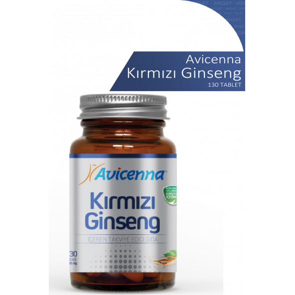 Avicenna - Kırmızı Ginseng içeren Takviye Edici Gıda - 500mg 130 Tablet - 8690088002564