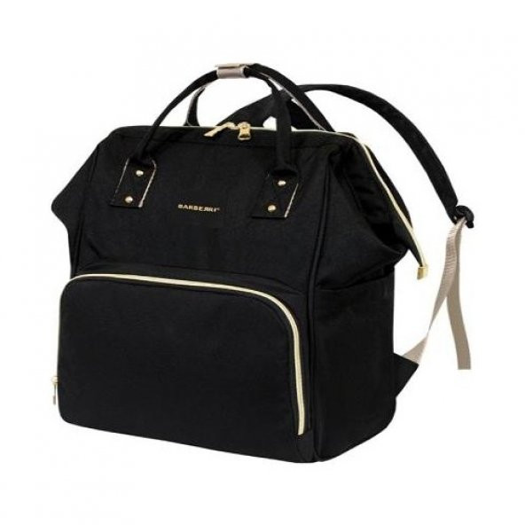 Çok Amaçlı Anne Bebek Bakım Sırt Çantası Klasik Siyah - 5