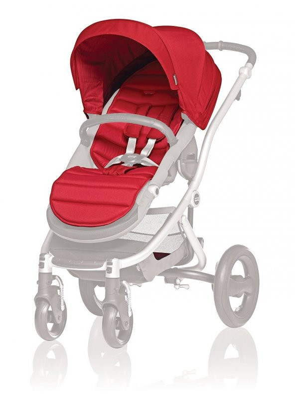 Britax Römer Affinity 2 Bebek Arabası Gri Kumaş Beyaz Kasa + Kırmızı Renk Paketi HEDİYE - 1