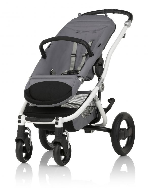 Britax Römer Affinity 2 Bebek Arabası Gri Kumaş Beyaz Kasa + Kırmızı Renk Paketi HEDİYE - 2