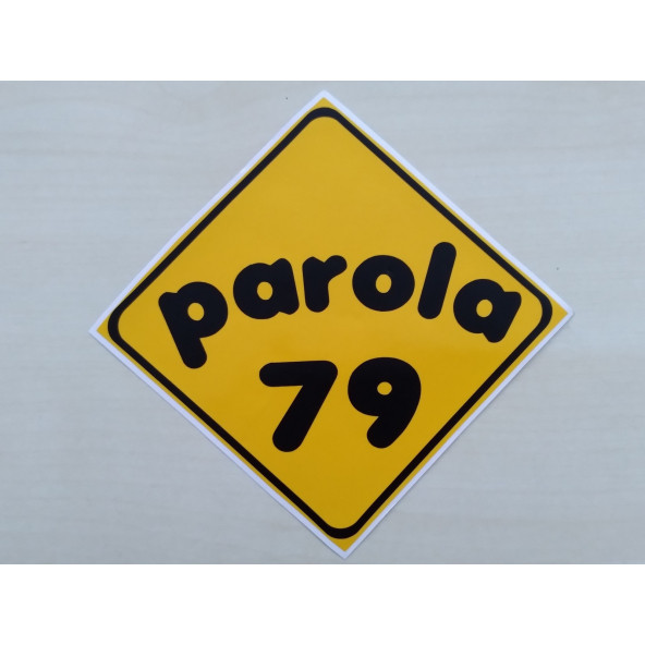 PLAKA 79 STİCKER SARI 11x11cm KİLİS PLAKA STİCKER, PAROLA 79 PLAKA ETİKETİ, 79 PLAKA ÇIKARTMASI