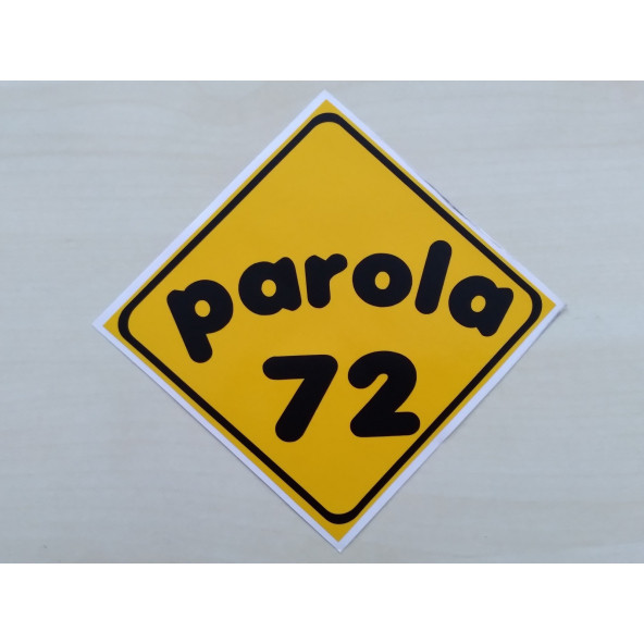 PLAKA 72 STİCKER SARI 11x11cm BATMAN PLAKA STİCKER, PAROLA 72 PLAKA ETİKETİ, 72 PLAKA ÇIKARTMASI