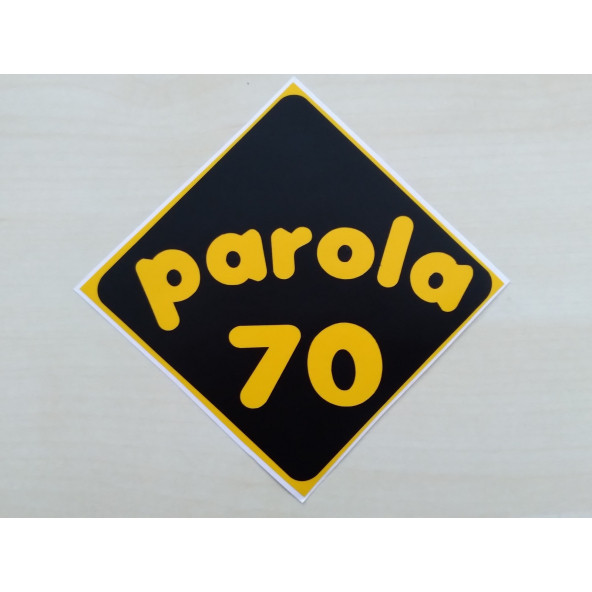 PLAKA 70 STİCKER SİYAH 11x11cm KARAMAN PLAKA STİCKER, PAROLA 70 PLAKA ETİKETİ, 70 PLAKA ÇIKARTMASI ürün görseli