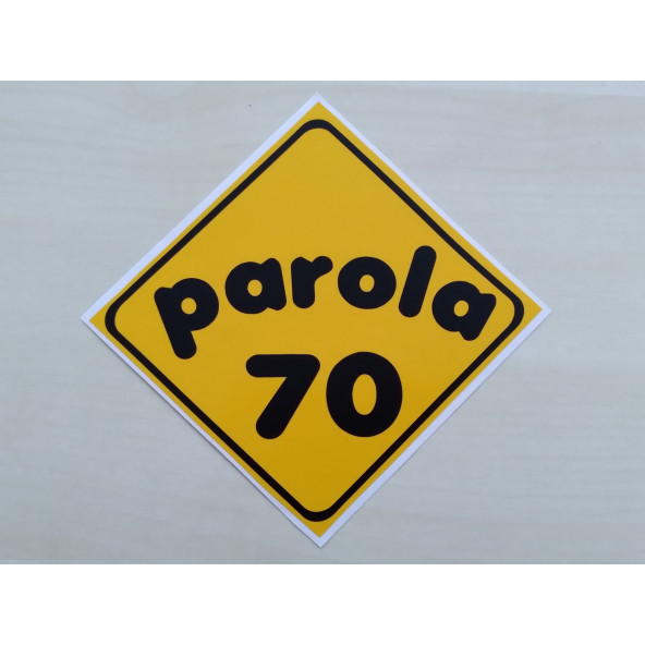 PLAKA 70 STİCKER SARI 11x11cm KARAMAN PLAKA STİCKER, PAROLA 70 PLAKA ETİKETİ, 70 PLAKA ÇIKARTMASI ürün görseli